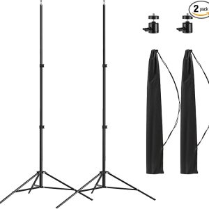 2 Pack Aluminum Light Photography Tripod Stand with Case,Altson 7 Feet Portable Photo Video Tripod Stand for Speedlight, Flash, Softbox, Umbrella, Strobe Light, Camera
