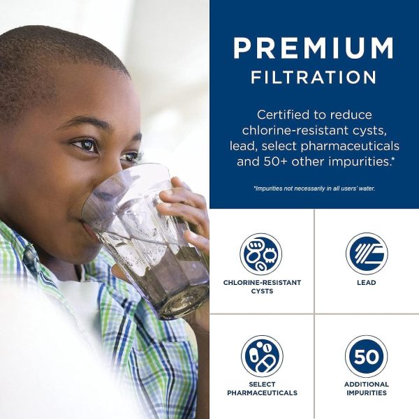 GE XWFE Refrigerator Water Filter, Genuine Replacement Filter, Certified to Reduce Lead, Sulfur, and 50+ Other Impurities, Replace Every 6 Months for Best Results, Pack of 1 - Image 2