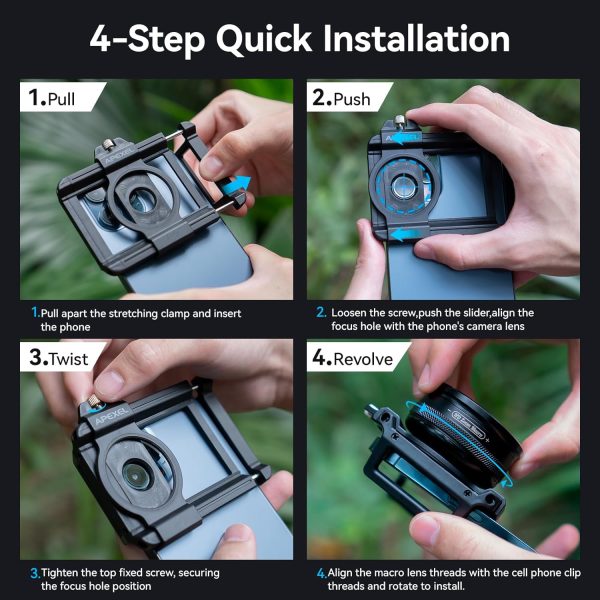 Zoom Macro Lens Kit for Smartphone, 10-20X Macro Phone Lens with Universal Lens Clip, HD Macro Photography Lens for iPhone Android Phone (Fits for Almost All Phone), Phone Macro Lens Attachment - Image 7